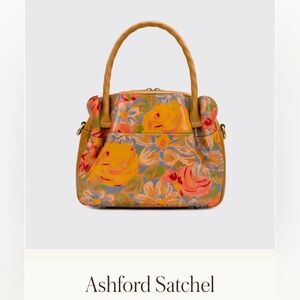 PATRICIA NASH ASHFORD SATCHEL in CITRUS ROSE COLLECTION NWT